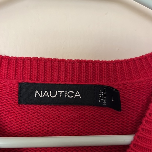 nautica red sweater size: L - Picture 4 of 7